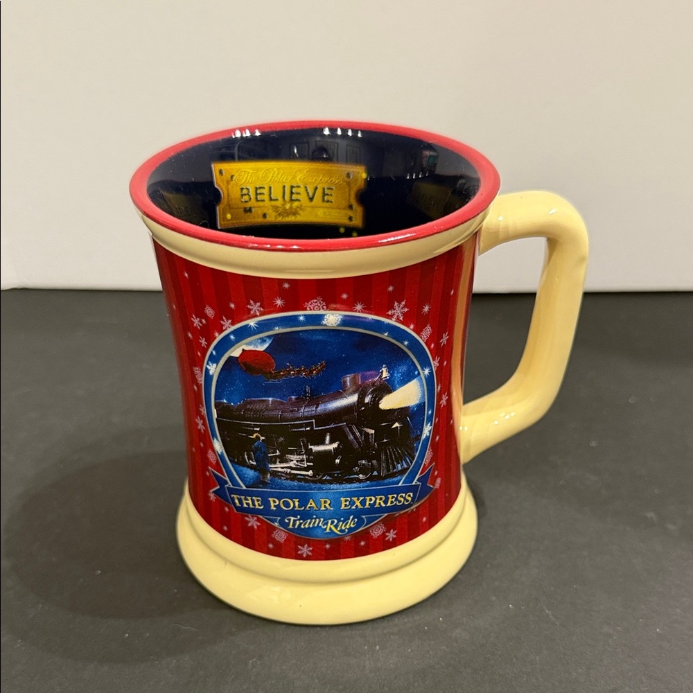 Polar Express Train Ride Believe Christmas Mug Hot Chocolate Warner Bros